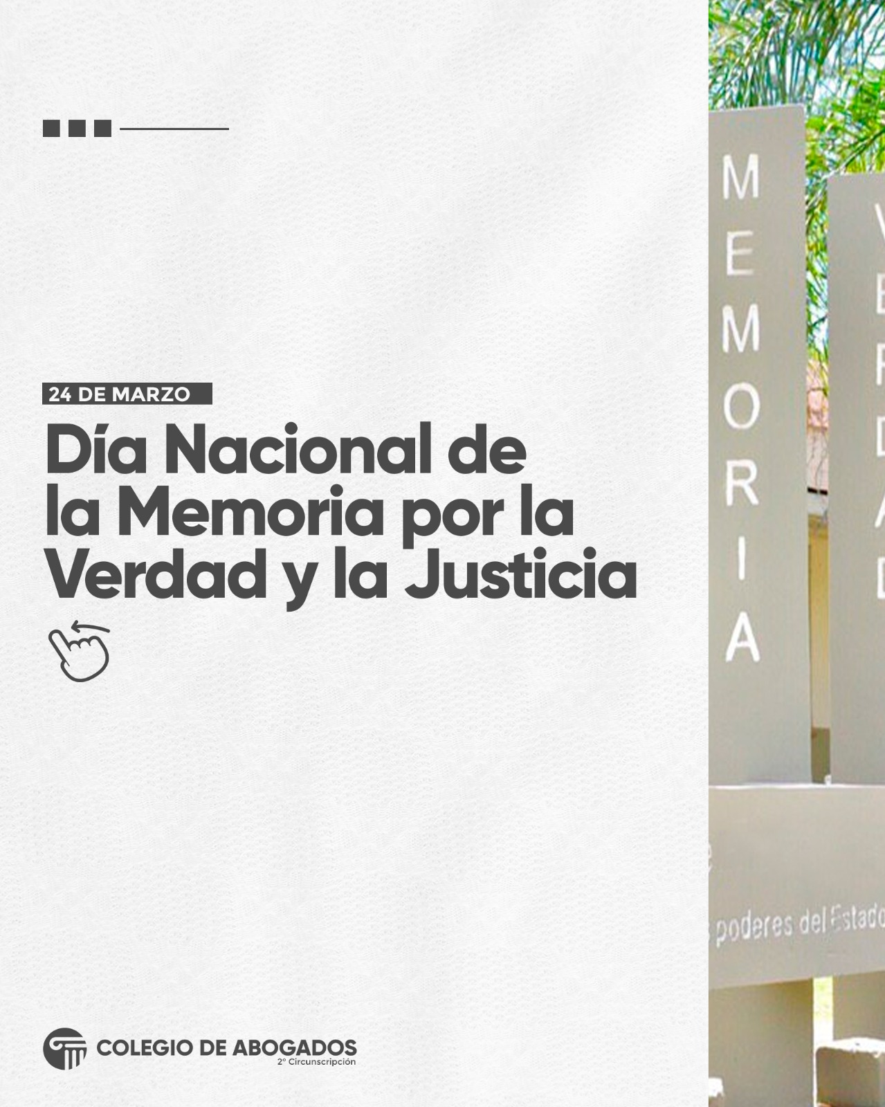 Hoy, 24 de marzo, es una fecha de profunda reflexión.